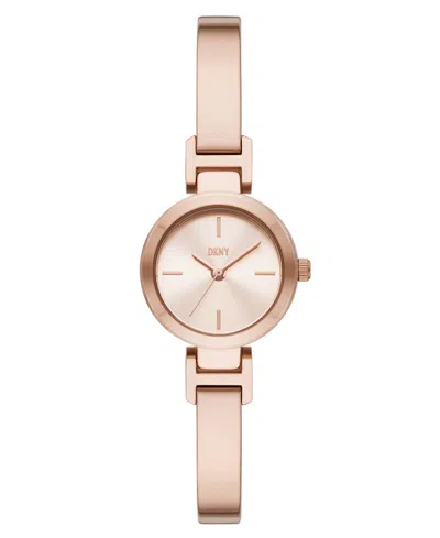 Dkny Women's Ellington Two-hand Rose Gold-tone Alloy Watch 24mm In No Color