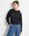 Dkny L S Cold Shldr Emp4h In Black