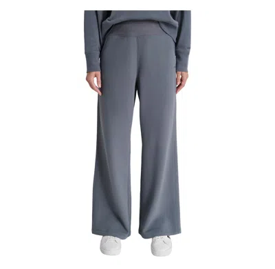 Dkny Women's Embroidered Logo Pull On Wide Leg Pants