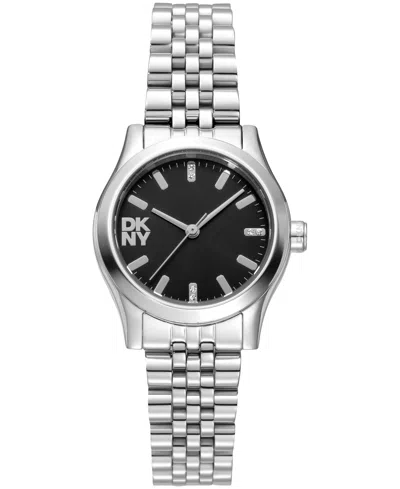 Dkny Women's Essentials Quartz Stainless Steel Bracelet Watch 28mm In Black