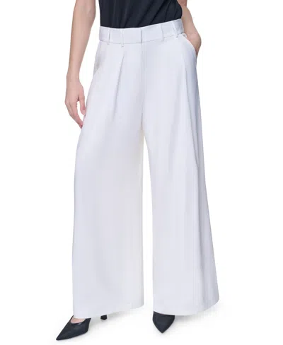 Dkny Women's Every Day Stretch Wide-leg Pants In White