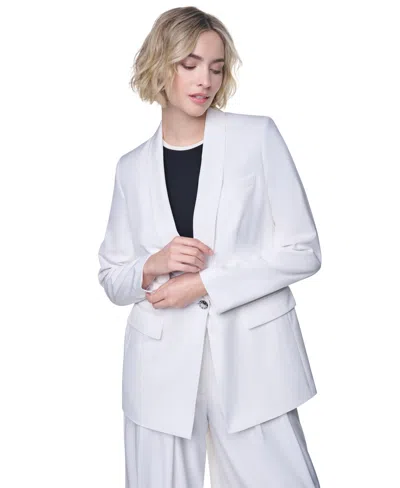 Dkny Women's Everyday One-button Blazer In White