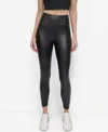 Dkny Wet Look Leggings In Black