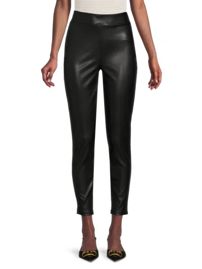 Dkny Women's Faux Leather Pants In Black