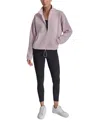 Dkny Women's Fleece Half-zip Bungee-hem Sweatshirt In Allure