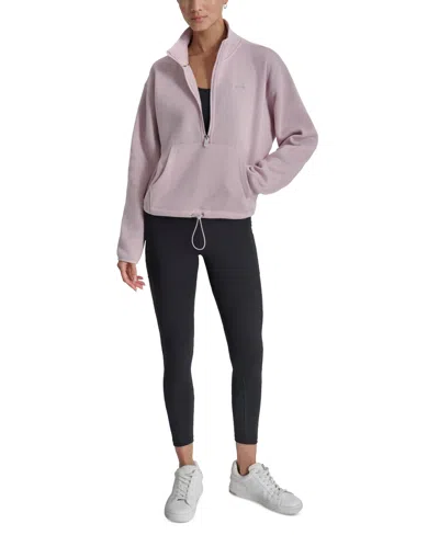Dkny Women's Fleece Half-zip Bungee-hem Sweatshirt In Allure