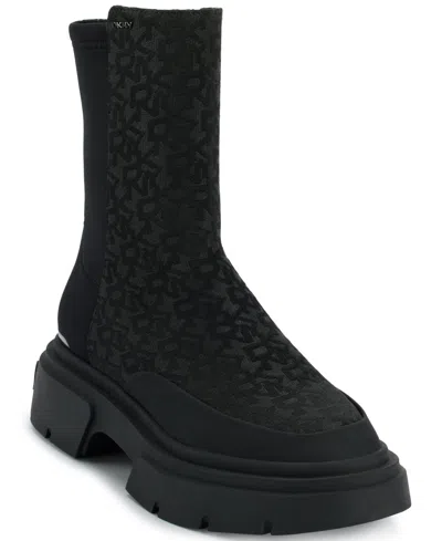 DKNY WOMEN'S FLEMING BLOCK HEEL WINTER BOOTIES