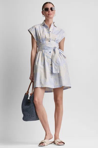 Dkny Women's Floral Print Shirt Dress In Multi