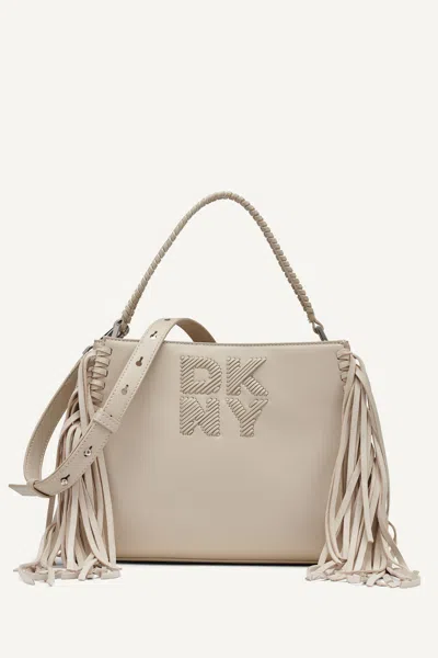 Dkny Women's Foster Medium Fringe Satchel In Brown