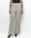 Dkny Wide Leg Scuba Pants In Brown