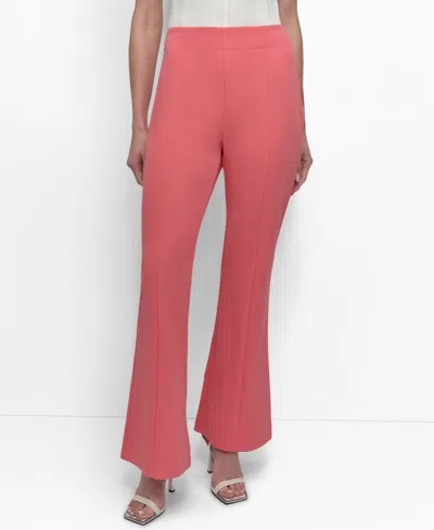 Dkny Women's Front-seam Pull-on Trousers In Coral Crush
