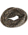 Dkny Women's Fuzzy Leopard-print Loop Scarf In Truffle