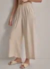 Dkny Women's Garment Dye Wide Leg Ankle Pants In Neutral
