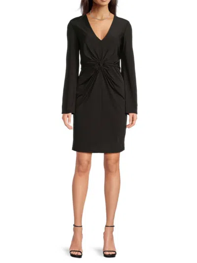 Dkny Women's Gathered Sheath Minidress In Black