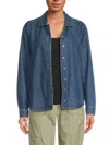 Dkny Women's Gathered Shoulders Denim Shirt