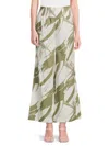 Dkny Women's Gauze Wide Leg Cover Up Pants In Moss Multi