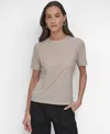 Dkny Graffiti Jacquard Knit To P In Pebble
