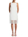 Dkny Women's Grid Lace Sheath Dress In Cream