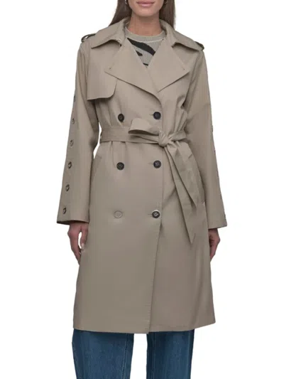 Dkny Women's Gromet Cotton Trench Coat