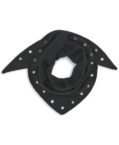 Dkny Women's Grommet Triangle Wrap Scarf In Black