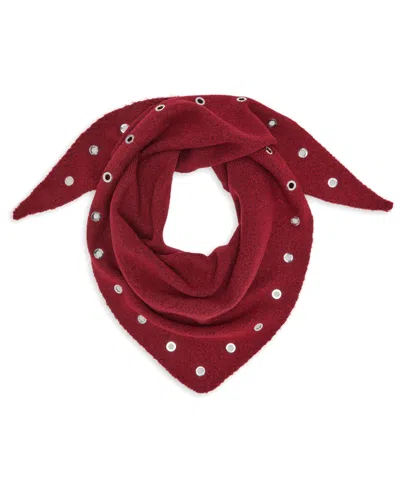 Dkny Women's Grommet Triangle Wrap Scarf In Red