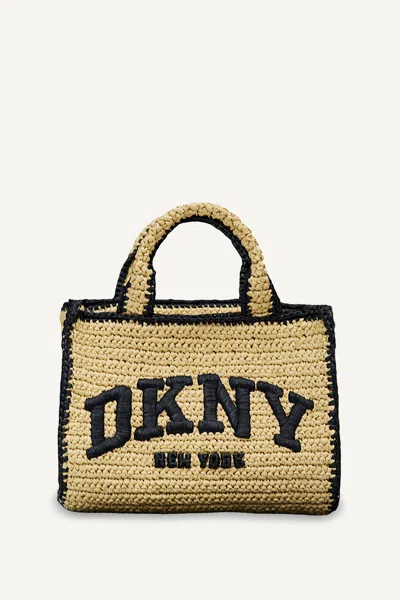 Dkny Women's Hadlee Medium Woven Tote In Black