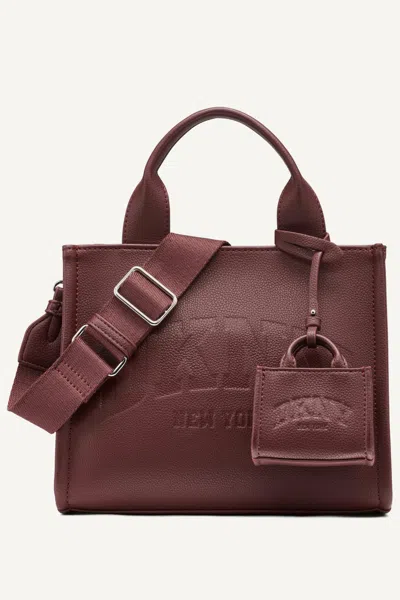 Dkny Women's Hadlee Small Logo Tote In Aged Wine
