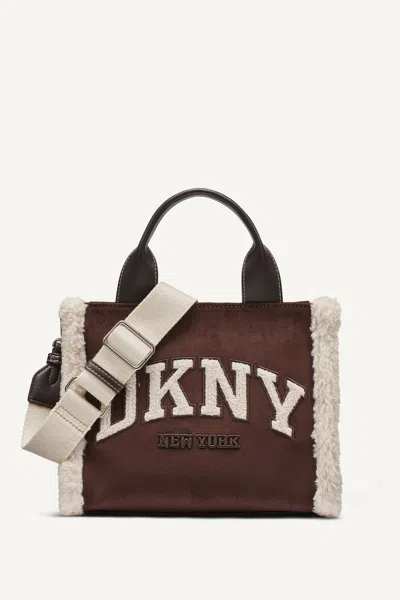 Dkny Women's Hadlee Small Logo Tote In Coffee Bean