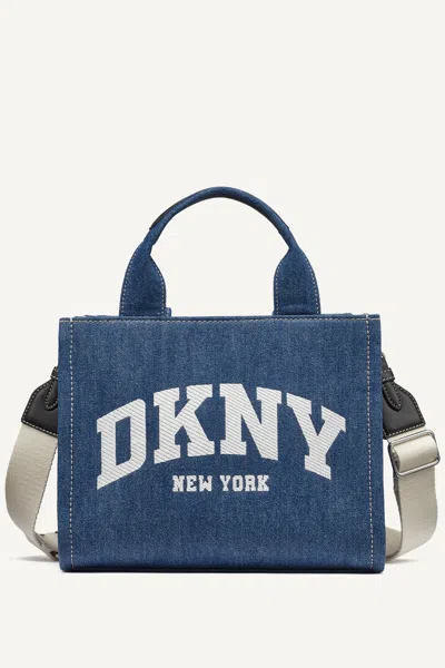 Dkny Women's Hadlee Small Logo Tote In Denim