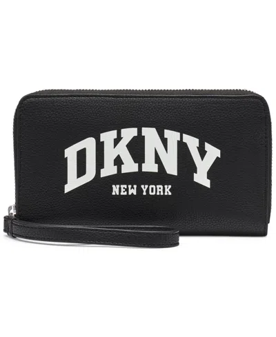 Dkny Women's Hadlee Zipper Around Wallet In Black