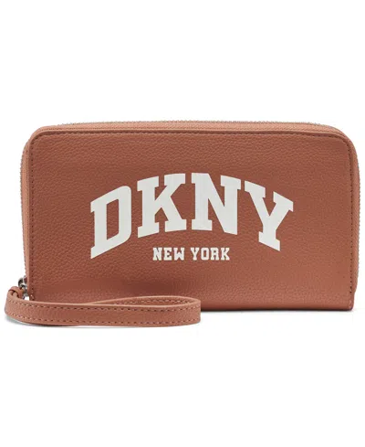 Dkny Women's Hadlee Zipper Around Wallet In Brown
