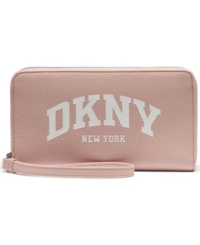 Dkny Women's Hadlee Zipper Around Wallet In Pink