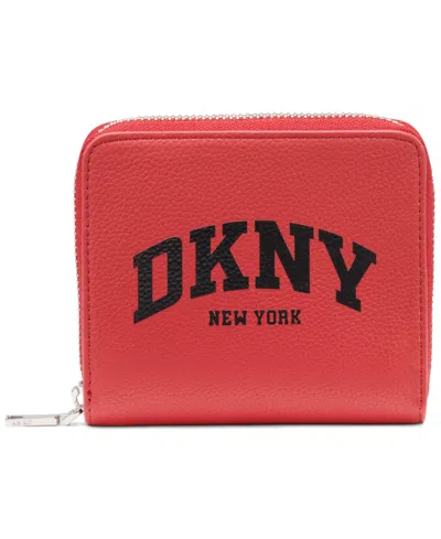 Dkny Women's Hadlee Zipper Around Wallet In Red