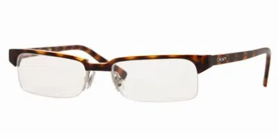 Dkny Women's Half Rim Eyeglasses In Brown In White