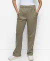 Dkny Women's Hd Logo Boyfriend Open Leg Pants In Green