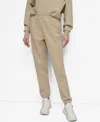 Dkny Logo High Waist Relaxed Joggers In Brown