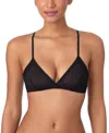 Dkny Heart Mesh Bralette In Black