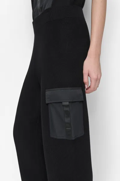 Dkny Women's High-rise Cargo Sweater Pants In Black