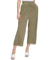 Dkny Women's High-rise Cropped Wide-leg Plisse Pants In Lght Fatig