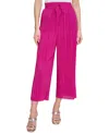 Dkny Women's High-rise Cropped Wide-leg Plisse Pants In Rspbr Cktl