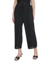 Dkny Women's High-rise Cropped Wide-leg Plisse Pants In White