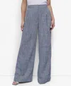 Dkny Plus Size High Rise Zip-front Wide-leg Pants