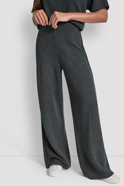 Dkny Women's High Rise Wide Leg Pants In Gray