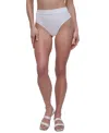 Dkny Women's High Waist Bikini Bottoms In Soft White Texture