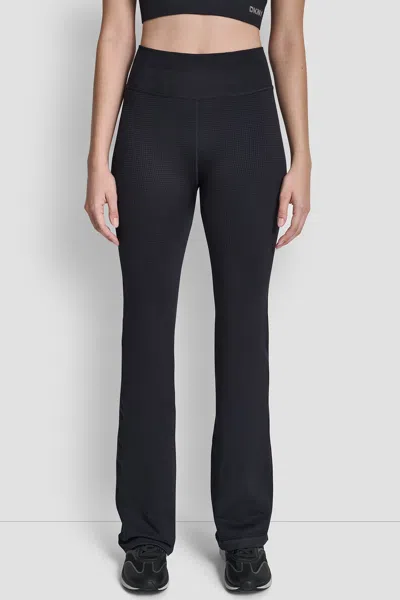 Dkny Women's High Waist Seamless Flare Pants In Black