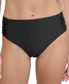 Dkny Shirred Bikini Set In Black