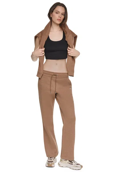 Dkny Women's High-rise Metallic Bubble Straight Leg Pants In Neutral