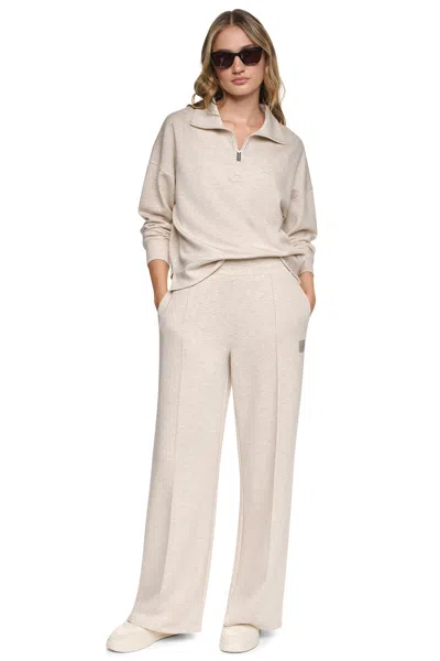 Dkny Women's High-rise Pintucked Wide-leg Pants In Neutral