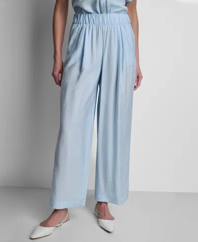 Dkny Women's High-rise Pull-on Ankle Pants In Blue