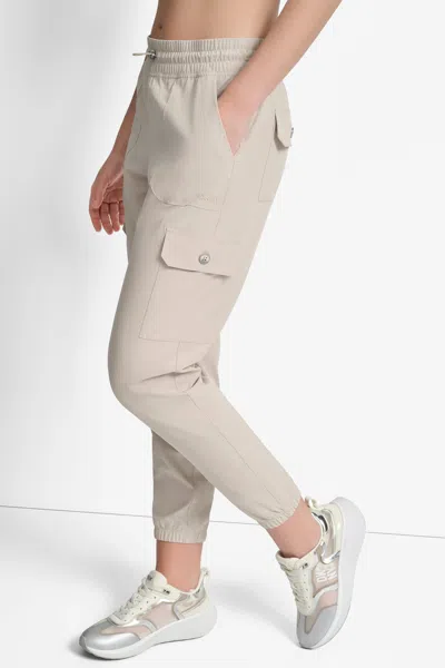 Dkny Women's High-rise Relaxed Cargo Jogger In Gray